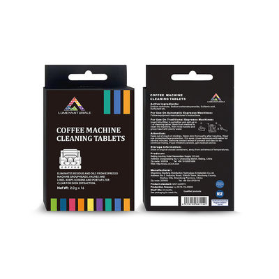 Fonction jetable Excellente Tablettes de nettoyage pour machine à café 2,0 g * 16 comprimés