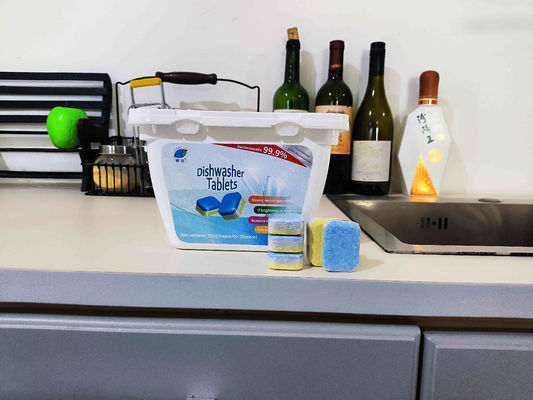 Tablettes de lave-vaisselle durables Puissant détergent 3 en 1 pour les plats propres mousseux