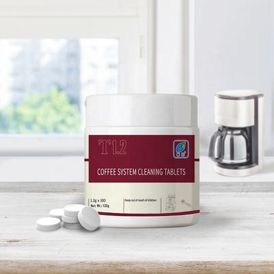 Tablettes de nettoyage de café essentiel pour hôtels et cafés contenant 50% à 80% d'ingrédients actifs