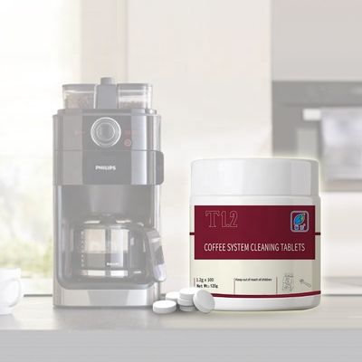 Tablettes de détergent solide pour le nettoyage automatique de la machine à café 100 comprimés par bouteille